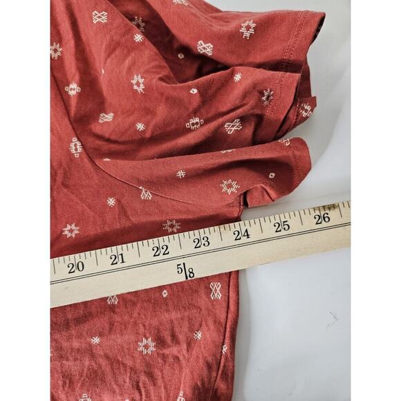 Torrid Jersey V-Neck Relaxed Tie Front Crop Top Terracota Bossa Nova 1X - Picture 6 of 8